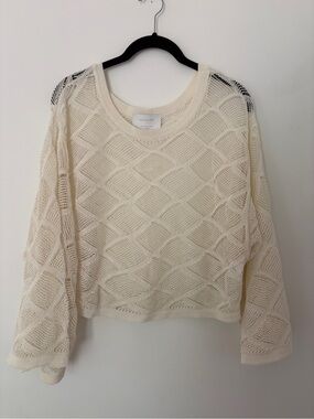 Daniele Fiesoli Open-Knit Crewneck Sweater - Cream